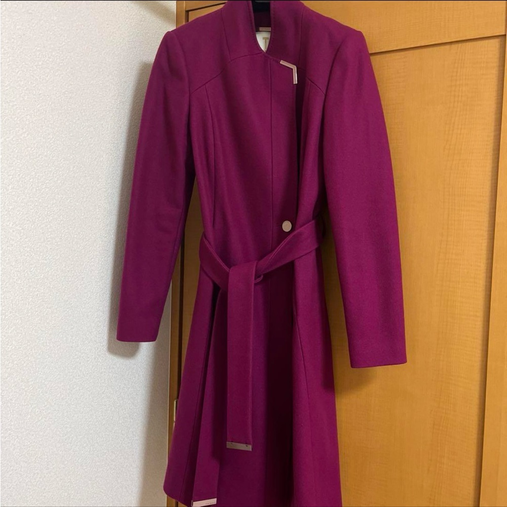 TED BAKER Sandra Long Wrap Coat, Size 1 TB, size 4 US